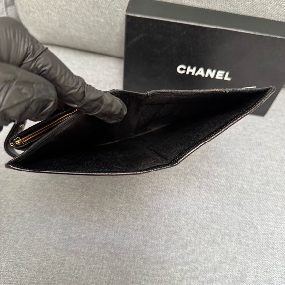 ❌SOLD❌✨Chanel Black Caviar Wallet w/ Box & Card + Free Chains✨ - Picture 12 of 17